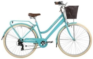 Lightweight Alloy Ladies Dutch Bike Barracuda Carina 700c 18" Turq With Basket - Picture 1 of 5