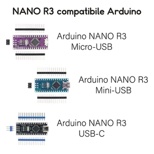 Nano R3 USB-C Mini USB Micro USB compatibile Arduino - Foto 1 di 7