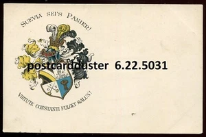 DEUTSCHLAND Heidelberg Postkarte 1900er Studentika Suevia Sei's Panier Wappen - Bild 1 von 2