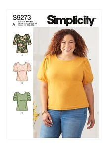 Simplicity 9273 MISSES KNIT TOPS Schnittmuster Größen XXS - XXL (4 - 26) - Bild 1 von 7