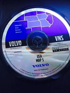 Volvo NAVTECH USA Map 5 Nebraska Iowa Kansas Mo VNS Disc Navigation System CD - Picture 1 of 1