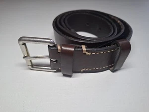 Cintura ZARA in vera pelle marrone. Taglia 90 - Foto 1 di 24