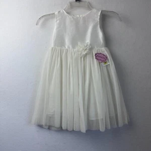 Popatu Dress Toddler Girl Size 4 Party Easter Wedding Ballerina Floral Tulle - Picture 1 of 8