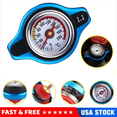 1.1 Bar Thermostatic Radiator Cap 13 PSI Pressure Rating with Temperature Gauge - Image 1 of 4