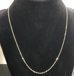 Collar de cadena tono dorado de 8,5 pulgadas con cierre de resorte circular extensor de 2 pulgadas brillante - Imagen 1 de 3