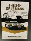 Rare Porsche 24Hrs Le Mans Poster 2019 Signed Lietz Christensen Estre Bruni
