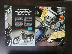 Oldtimer 1975 Harley Davidson FX Motorrad zwei Seiten original Farbanzeige - Bild 1 von 1