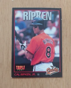 Tarjeta de béisbol 1993 Triple Play - Cal Ripken Jr #3 Baltimore Orioles - Imagen 1 de 3