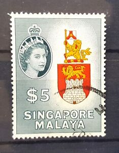 Singapore 1955 Queen Elizabeth ll sg52 Arms Fine Used As Picture.L2