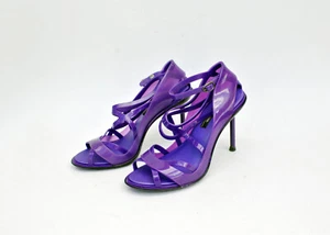 Melissa Jean Paul Gaultier Heels Strappy Purple Jelly Shoes Uk 6 Eu 39 us - Picture 1 of 9