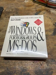 Guide de l'utilisateur Microsoft Windows pour groupes de travail et MS-DOS - livre seul neuf scellé - Photo 1/7