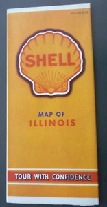 1940 Illinois road map shell gas oil route 66 Chicago - Picture 1 of 4