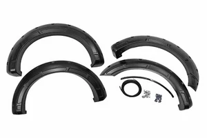 Rough Country Fender Flares Defender Gloss Black for Ford F150 21-25 - Foto 1 di 1