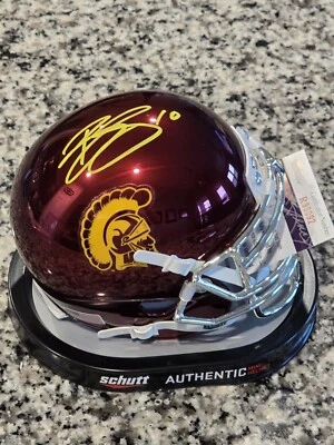 Brian Cushing Signed USC Trojans Chrome  Mini Helmet JSA - Image 1 of 4