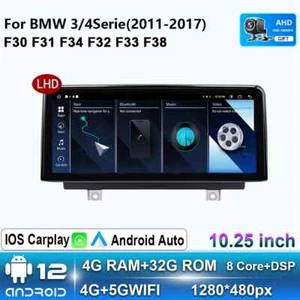 Pantalla reproductor de radio de coche CarPlay para BMW Serie 3/4 F30 F31 F32 F34 F38 2011-2017 - Imagen 1 de 36