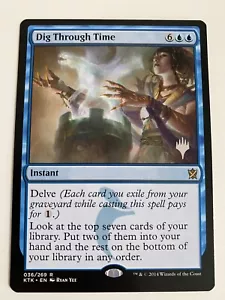 Dig Through Time *Non-Foil* PROMO MTG KTK MT/NM PW Stamp Combined Shipping - Picture 1 of 2