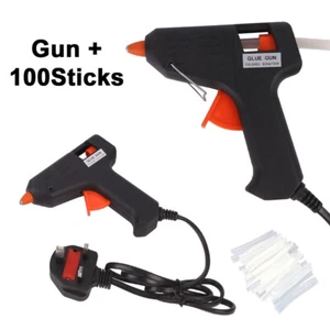 Mini Hot Melt Glue Gun Electric with 100 Adhesive Glue Sticks Craft DIY - Picture 1 of 4