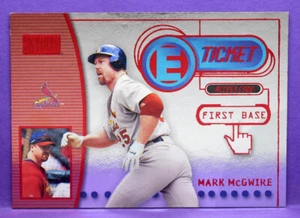 Mark McGwire Cardinals 2000 SkyBox E Ticket #6ET STAR RUBY PARALLEL #'d 006/100 - Picture 1 of 2