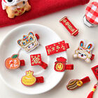 Chinese Style New Year Embroidered Red Hair Clip Sweet Cute Lucky Bangs Clip S1