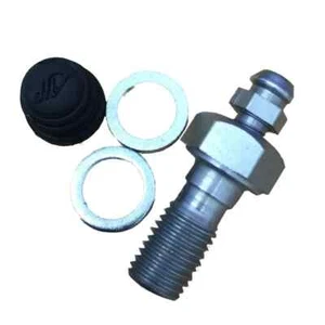 BRAKTEC TRIALS M8 X 1.0 BANJO BOLT WITH BLEED NIPPLE 190.00.002.5C CALIPER - Picture 1 of 8