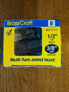 BRASSCRAFT OR17 C1 MULTI TURN ECKVENTIL 1/2" EINLASS 3/8" KOMP AUSLASS - Bild 1 von 3