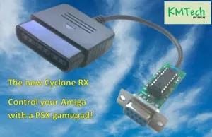 KMTech Cyclone RX Playstation Joystick Gamepad Adattatore per Commodore Amiga - Foto 1 di 1