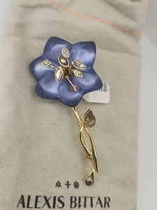 Alexis Bittar lila Plexiglas & Kristalle Blume Fibel Brosche erstaunlich NEU mit Etikett - Bild 1 von 9