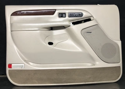 Cadillac Escalade LH 2003-2006 panel de puerta del conductor tarjeta de moldura beige OEM Foto 1 de 4