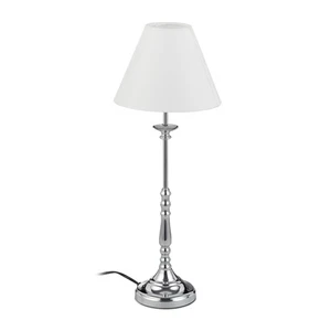 Tischlampe vintage Leseleuchte Dekolampe E14 Nachtlampe 800 g Stoffschirm - Bild 1 von 9