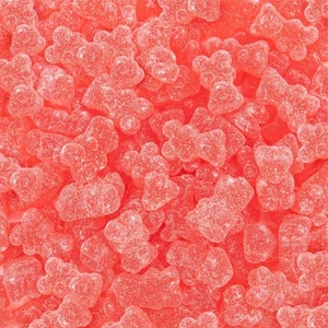 Sour Gummi Bears | 1 Pound Bag | Gelatin Free Chewy Pink Candy - Picture 1 of 7