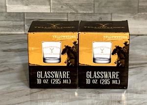 2er Set Yellowstone Dutton Ranch 10 Unzen Klar Steine Glas Whisky Becher Rip - Bild 1 von 6