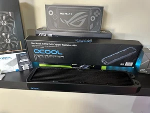 Alphacool NexXxos XT45 Full Copper 480mm Radiator - Fits Quad 120mm Fans - Afbeelding 1 van 13