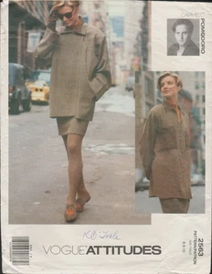 Vogue 2563 Carmelo Pomodoro Talla 6 8 10 Chaqueta Camisa Grande Falda Patrón Sin Cortar - Imagen 1 de 7