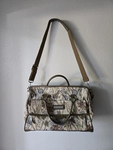 Vintage Jordache Carry On Weekend Overnight Floral Tapestry Reisetasche - Bild 1 von 17