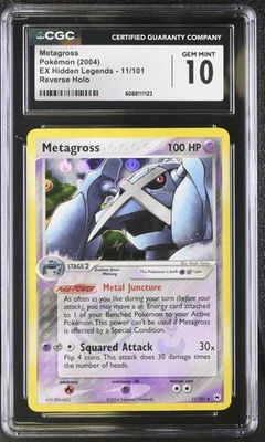 CGC 10 GEM MINT Metagross EX Hidden Legends 11/101 Reverse Holo Pokemon Card - Image 1 of 2
