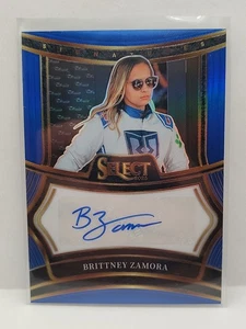 2025 Panini Select NASCAR Brittney Zamora Blue Signatures Auto /99 Racing - Picture 1 of 2