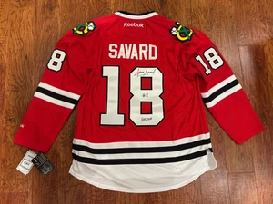 DENIS SAVARD Signed Autographed Reebok NHL Chicago Blackhawks Hockey Jersey HOF - Picture 1 of 6