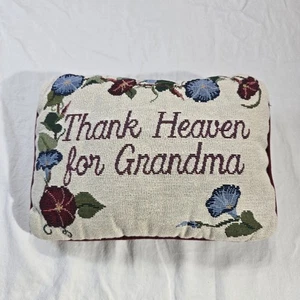 Almohada bordada de colección regalo abuela "Gracias al cielo por la abuela" casa de campo - Imagen 1 de 4