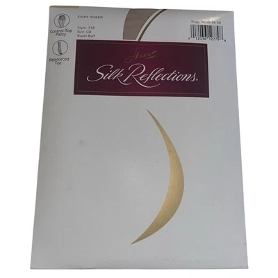 Nuevo con etiquetas Pantimedias Hanes Silk Reflections Sedoso Control Transparente Top Viaje Bluff Talla CD Foto 1 de 3