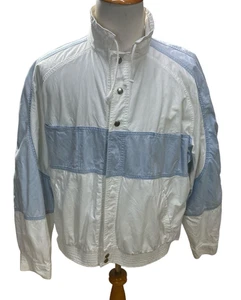INC I.N.C. International Concepts Size XL Mens Cotton White Blue Snap VTG - Picture 1 of 12