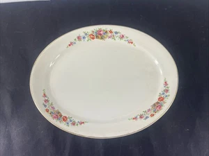 Vintage Florabunda Servierplatte von Taylor, Smith und T (T & T) 11x9" - Bild 1 von 5