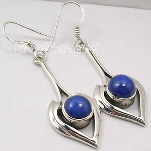925 Silver LONG Earrings LAPIS LAZULI, CHALCEDONY & Many Other Choice Gemstones