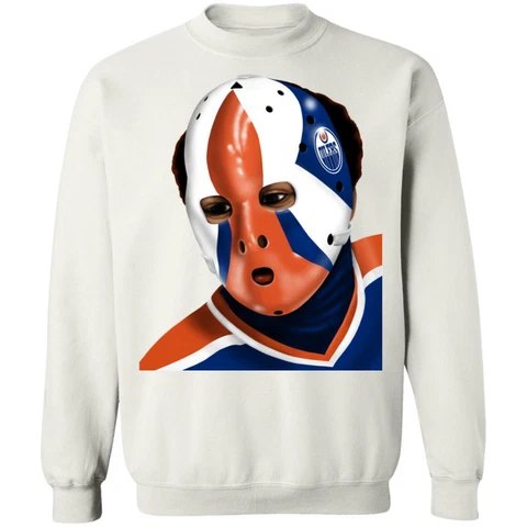 Grant Fuhr Edmonton Oilers Goalie Mask Classic Crewneck Sweatshirt Cover