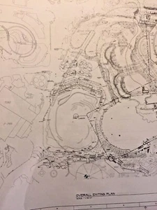 Disneyland Submarine Ride Finding Nemo Layout Blueprint 36" x 48" - Foto 1 di 2