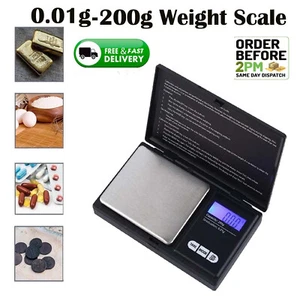 0.01G-200G BALANZA DIGITAL DE BOLSILLO PEQUEÑA COCINA JOYERÍA MINI ELECTRÓNICA - Imagen 1 de 12