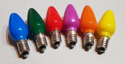 20V 3W E10 MES OLIVE CONE REPLACEMENT VINTAGE XMAS LIGHT BULB LAMP PIFCO MAZDA