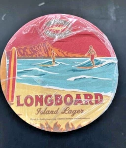Rolle mit 100 versiegelten Longboard Lager & Big Wave Golden Ale Untersetzern - Bild 1 von 4