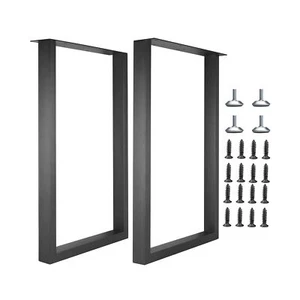 Heavy Duty Metal Table Legs,Square Tube Iron,28"H x 17.7"W,for Desk&Dining Table - Picture 1 of 8