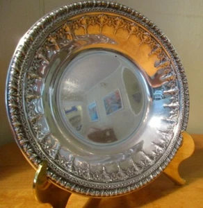 Reed & Barton " Riviera " 1202 Silverplate 6" Candle Bon Bon Candy Dish Bowl 70s - Picture 1 of 10