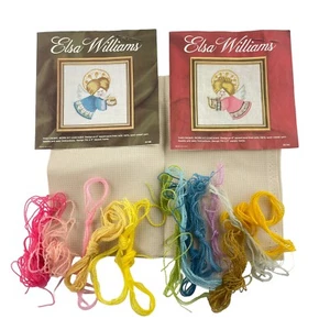 Kits de Trabajo Elsa Williams Crewel - Ángel Rosa y Arpa y Ángel Azul y Tambor 5" - Imagen 1 de 4